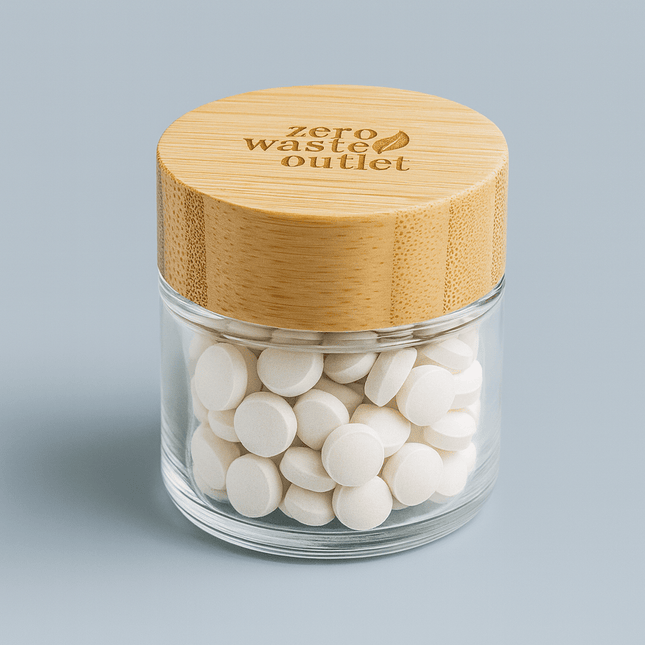 Glass Jar For Tooth Tablets - Empty