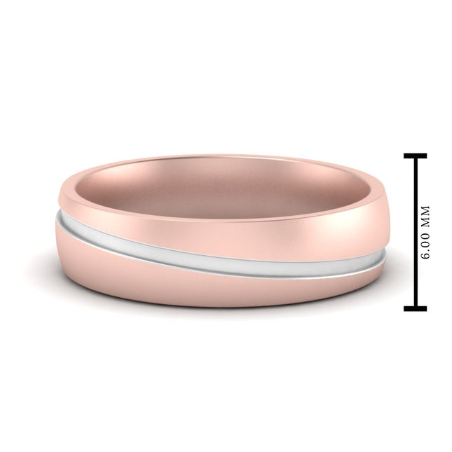 Grooved 2 Tone Mens Band