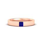 14k Rose Gold / Blue Sapphire / Lab Grown