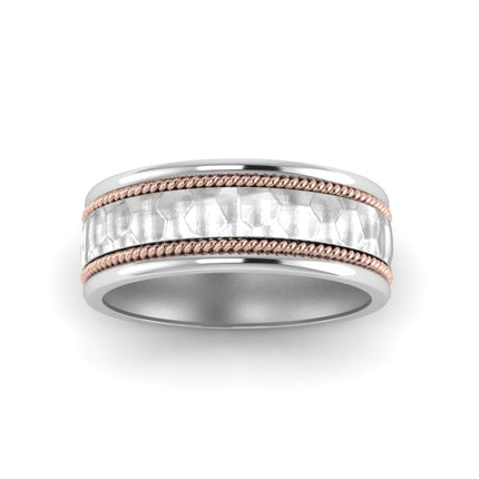 Hammered 2 Tone Mens Band