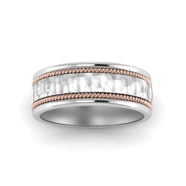 Hammered 2 Tone Mens Band