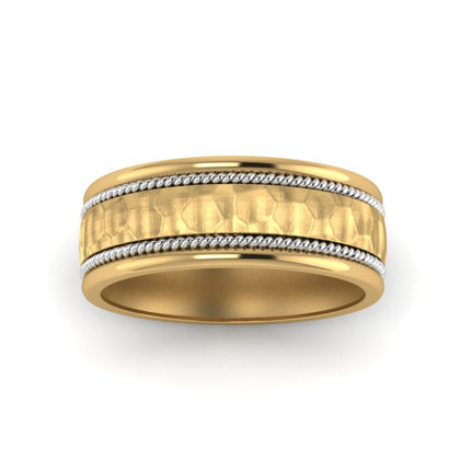 Hammered 2 Tone Mens Band