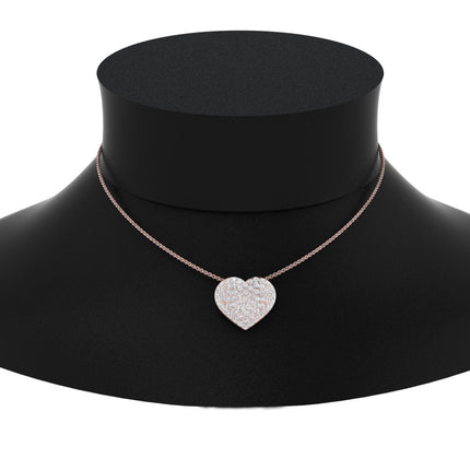 Heart Cluster Diamond Pendant