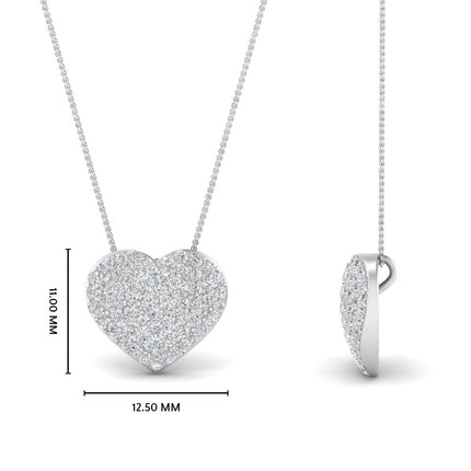 Heart Cluster Diamond Pendant
