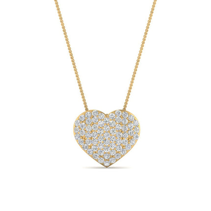Heart Cluster Diamond Pendant