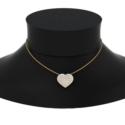 Heart Cluster Diamond Pendant