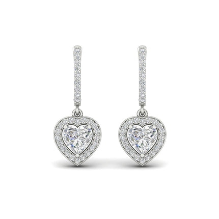Heart Halo Drop Dangle Earring