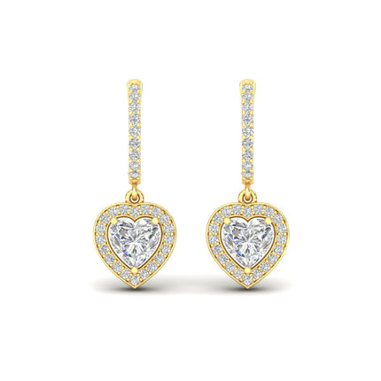 Heart Halo Drop Dangle Earring