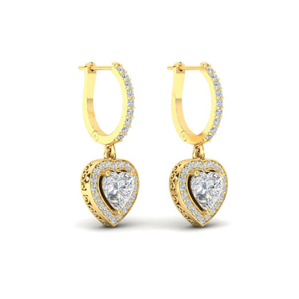 Heart Halo Drop Dangle Earring