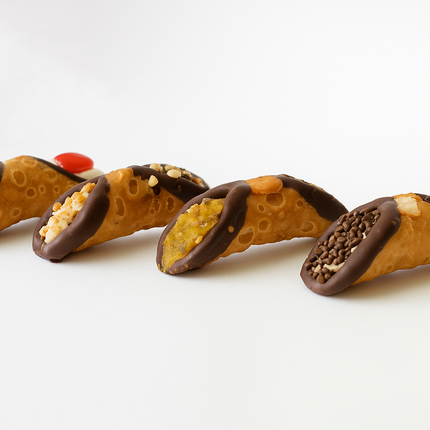 Andy Anand Chocolate Cannoli Italian Sicilian Creamy Dessert 4 Flavors (8 Pcs)