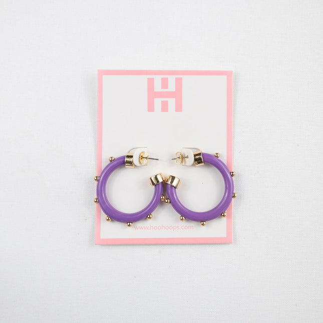 Mini Hoops - Purple with Gold Balls