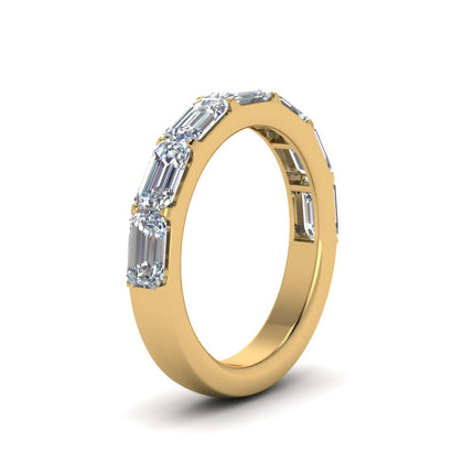 Horizontal Emerald Cut Classic Band