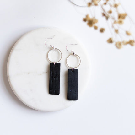 Matte Black Mia Earrings
