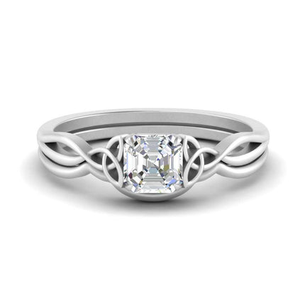 Infinity Celtic Solitaire Wedding Set