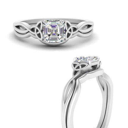 Infinity Celtic Solitaire Wedding Set