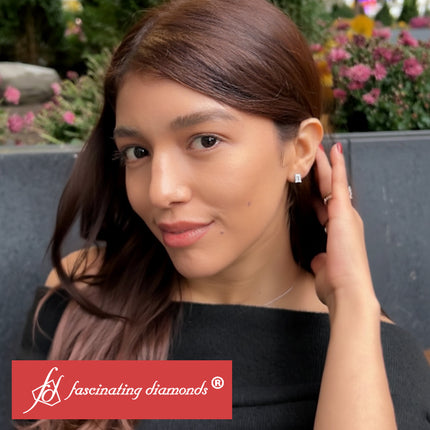 Emerald Cut Diamond Stud Earrings