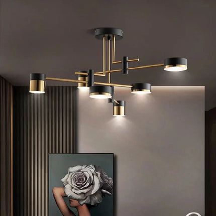 Noir Halcyon Pendant – 8-Light Modern Nordic Chandelier by The House of Bonney