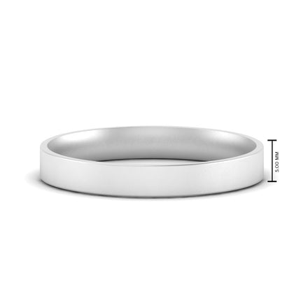 Light Weight Flat 4 mm Mens Wedding Band