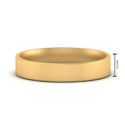 Light Weight Flat 4 mm Mens Wedding Band