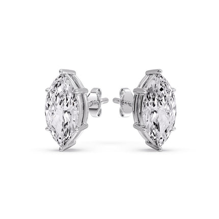 Marquise Diamond 6 Prong Stud Earrings