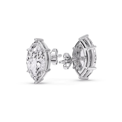 Marquise Diamond 6 Prong Stud Earrings
