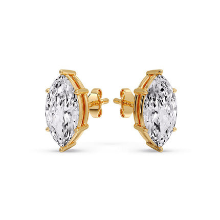 Marquise Diamond 6 Prong Stud Earrings