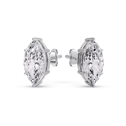 Marquise Diamond 6 Prong Stud Earrings