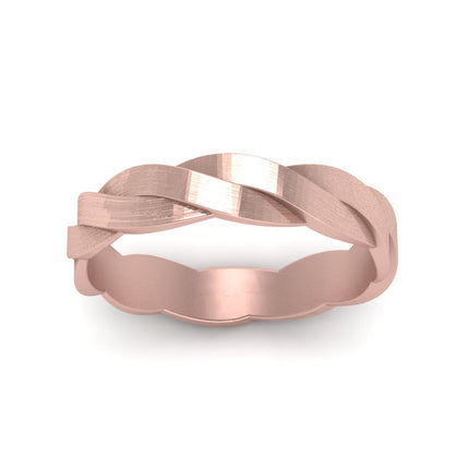 Matte Finish Twisted Wedding Band