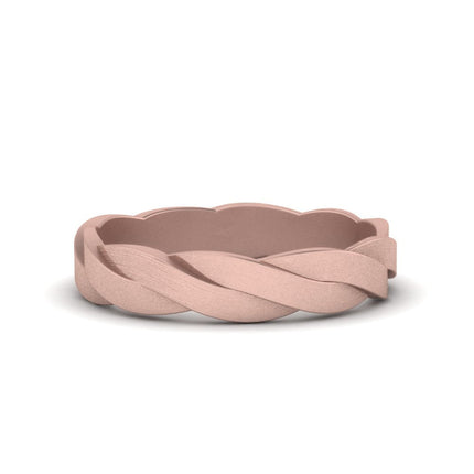 Matte Finish Twisted Wedding Band