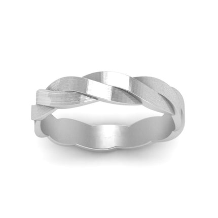 Matte Finish Twisted Wedding Band
