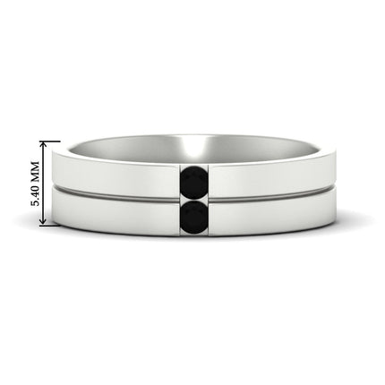 Mens 2 Stone Band