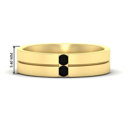 Mens 2 Stone Band