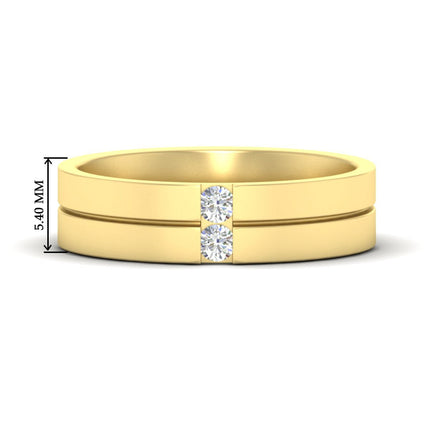 Mens 2 Stone Band