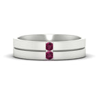 14k White Gold / Pink Sapphire / Lab Grown