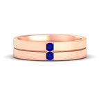14k Rose Gold / Blue Sapphire / Lab Grown