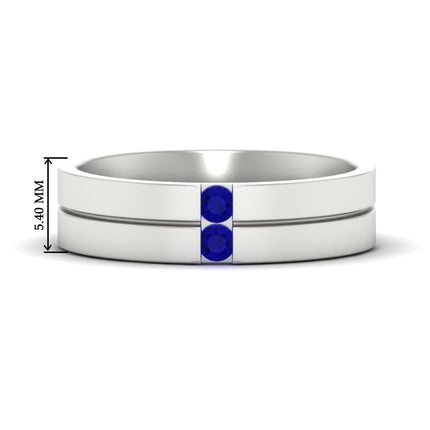 Mens 2 Stone Band