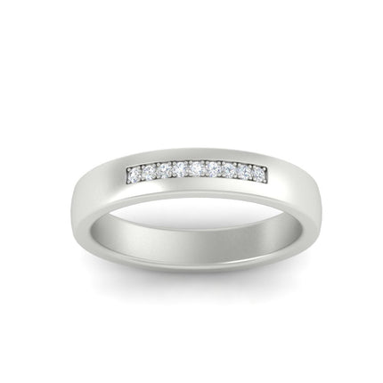 Mens 9 Stone Simple Diamond Band