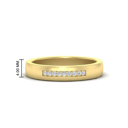 Mens 9 Stone Simple Diamond Band
