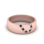 14k Rose Gold / Black Diamond / Lab Grown