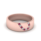 14k Rose Gold / Pink Sapphire / Lab Grown