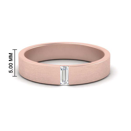 Mens Baguette Diamond Wedding Ring
