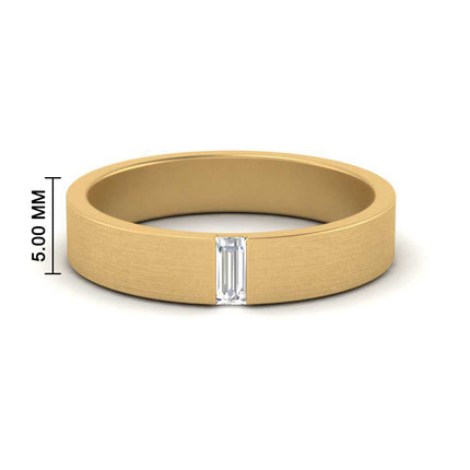 Mens Baguette Diamond Wedding Ring