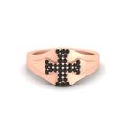 14k Rose Gold / Black Diamond / Lab Grown
