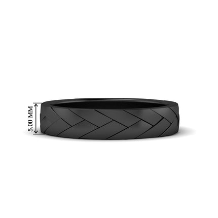 Mens Braided Design Promise Ring