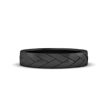 Mens Braided Design Promise Ring