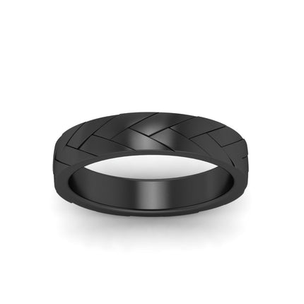 Mens Braided Design Promise Ring