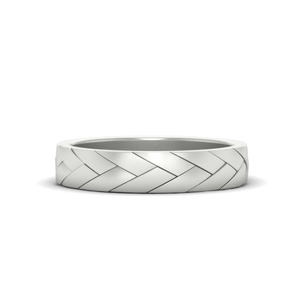 Mens Braided Design Promise Ring