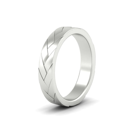 Mens Braided Design Promise Ring