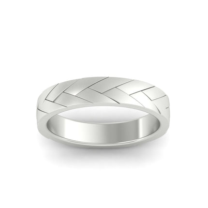 Mens Braided Design Promise Ring