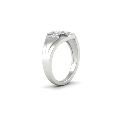 Mens Cross Gemstone Engagement Ring